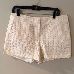 5/$25!! Ann Taylor Cream Eyelet Bermuda Shorts